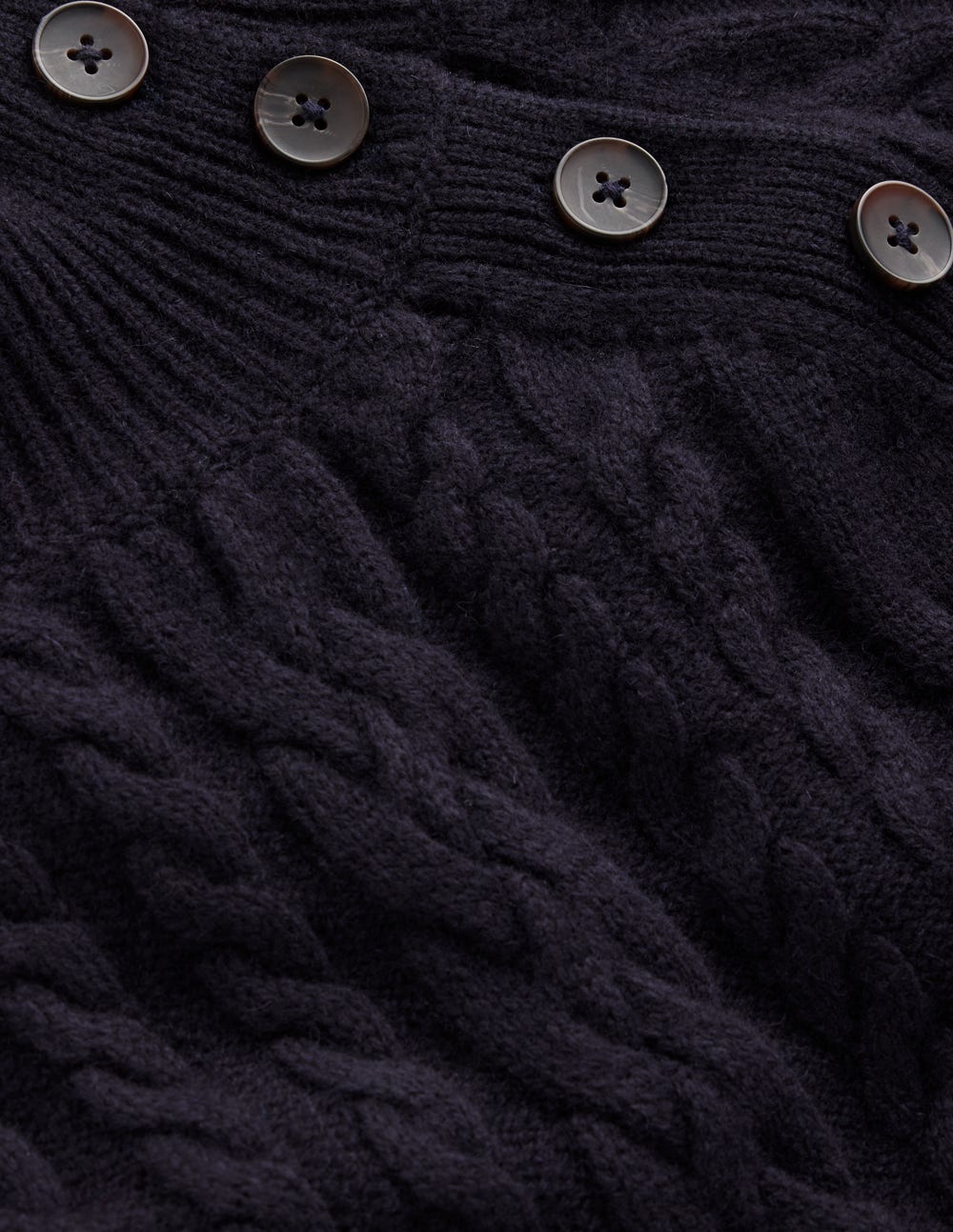 Robe courte Amara en maille torsadée-Bleu marine-6