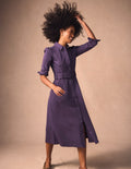 Robe-chemise Anita à manches longues-Mûre
