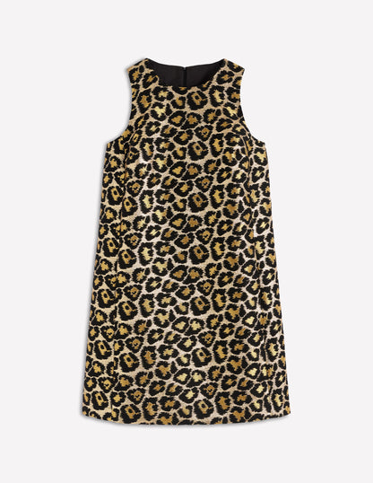 Robe droite léopard métallisé-Léopard métallisé-5