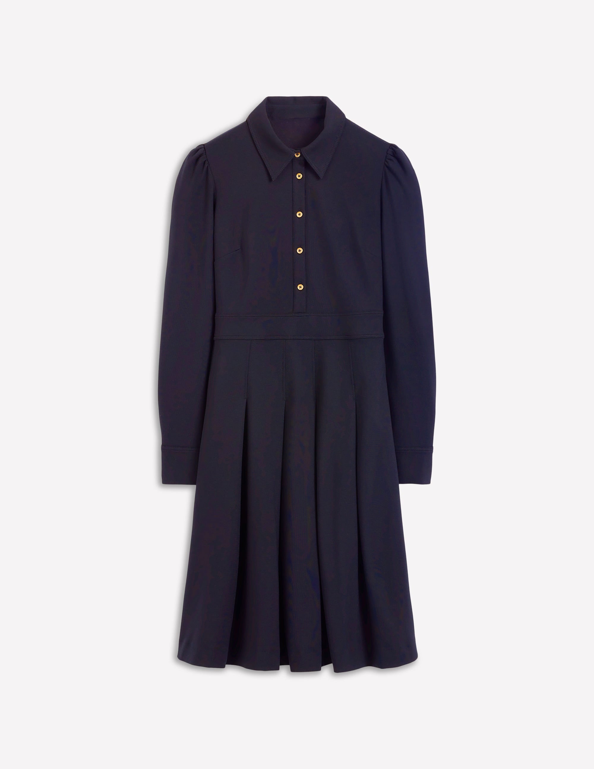Catrin Kurzes Ponte-Hemdblusenkleid-Marineblau - Image 6