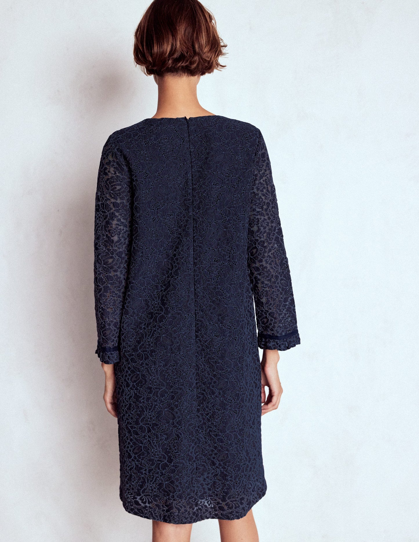 Minikleid mit Spitze für besondere Anlässe-Marineblau