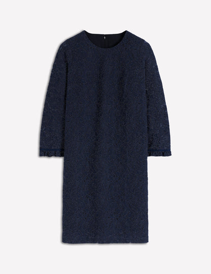 Minikleid mit Spitze für besondere Anlässe-Marineblau-5