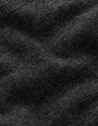 Eva Kaschmirpullover mit Rundhalsausschnitt-Anthrazit Melange-6