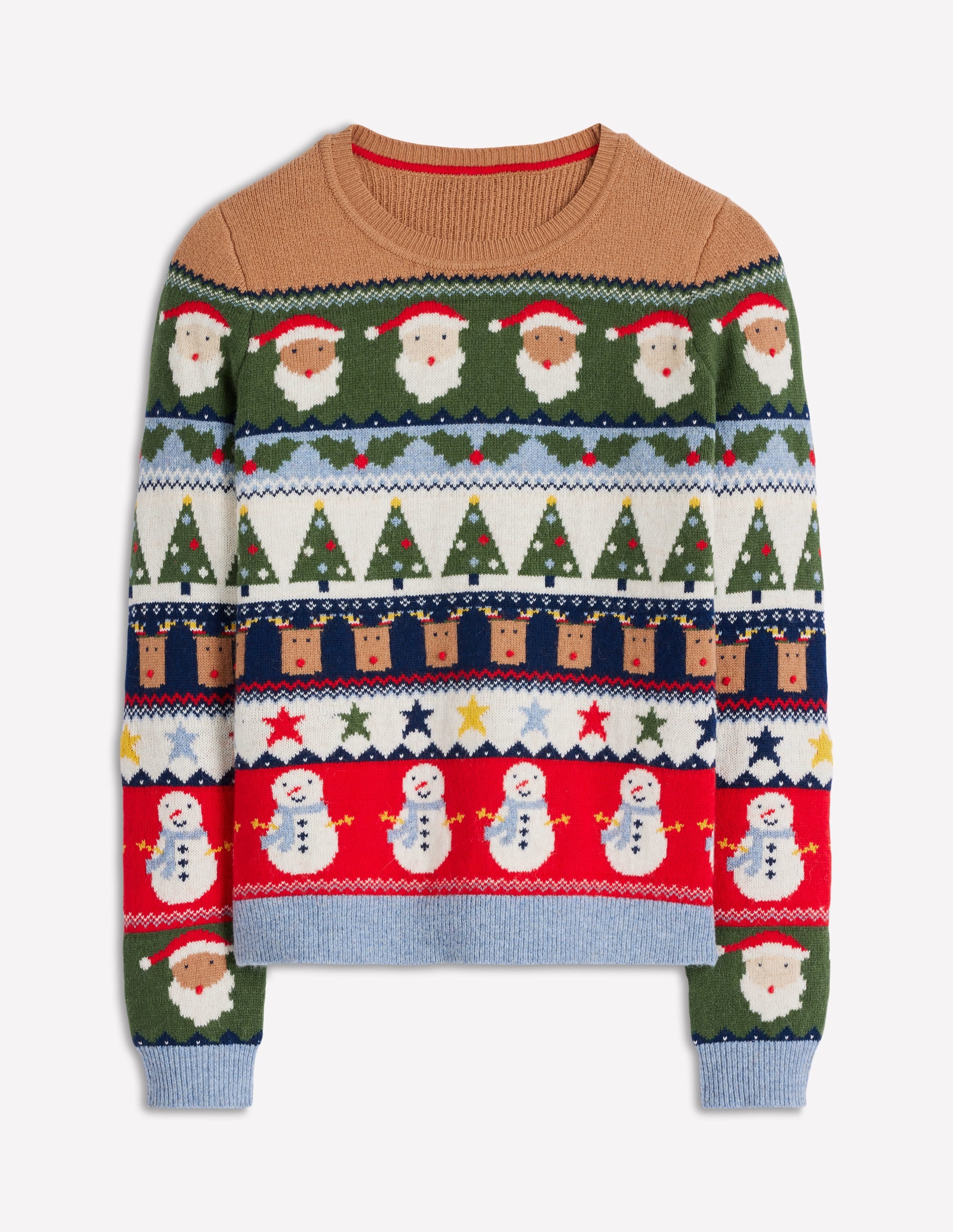 Edie Fair-Isle-Pullover-Bunt Weihnachtliches Fair-Isle-Muster - Image 6