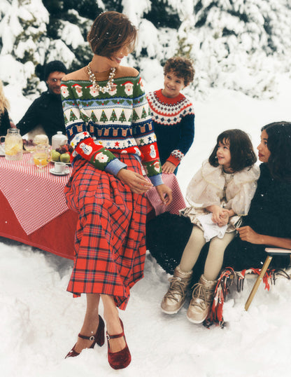 Pull Edie à motif jacquard-Multi, motif jacquard de Noël-5