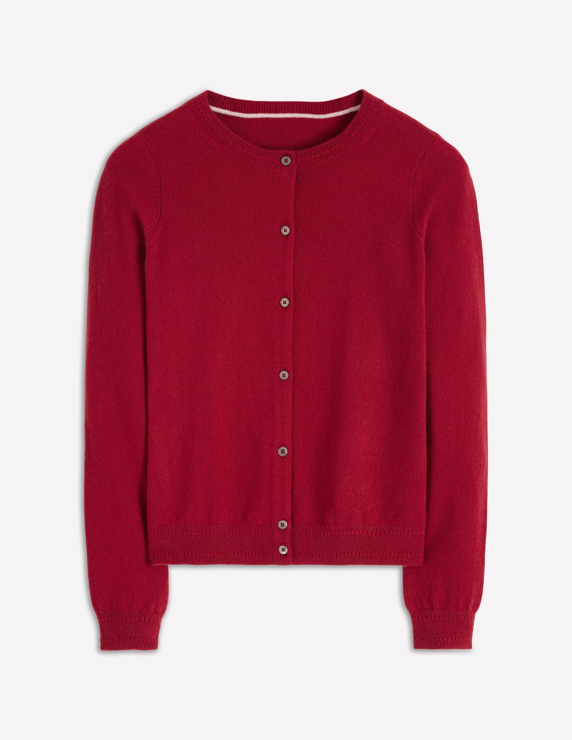 Eva Kaschmir-Strickjacke mit Rundhalsausschnitt-Rot Lakritz-6