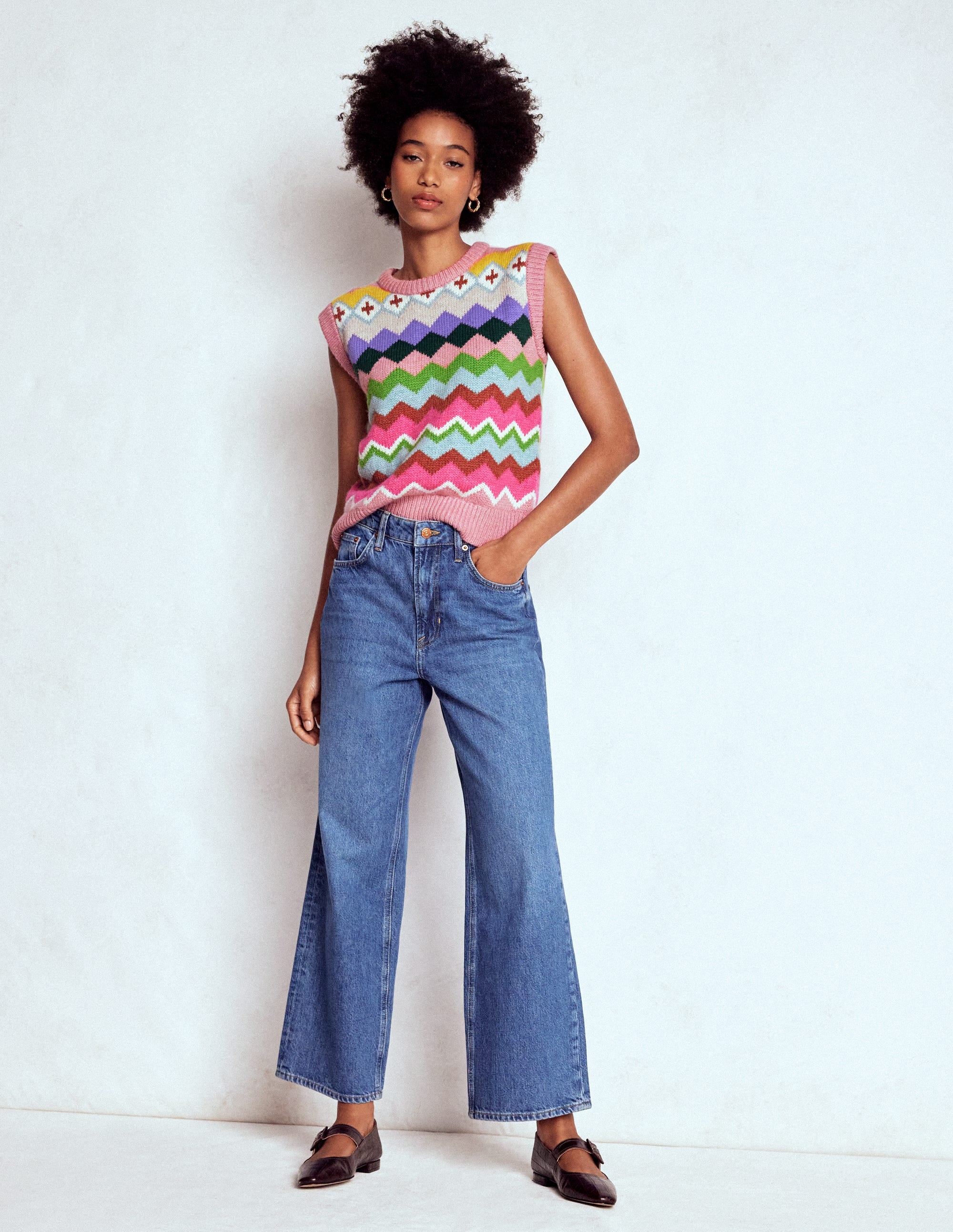 Eleanor Fair Isle Tank-Pink Heritage Fair Isle - Image 6