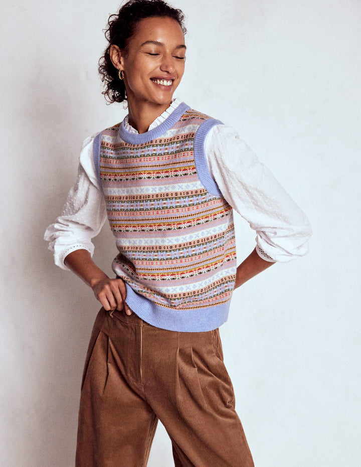 Débardeur Edie à motif jacquard-Motif jacquard traditionnel