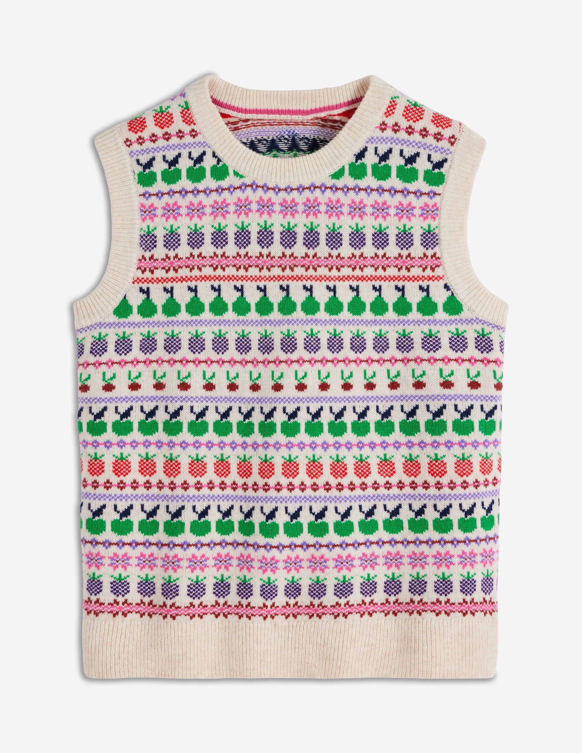 Débardeur Edie à motif jacquard-Écru chiné, fruit-6