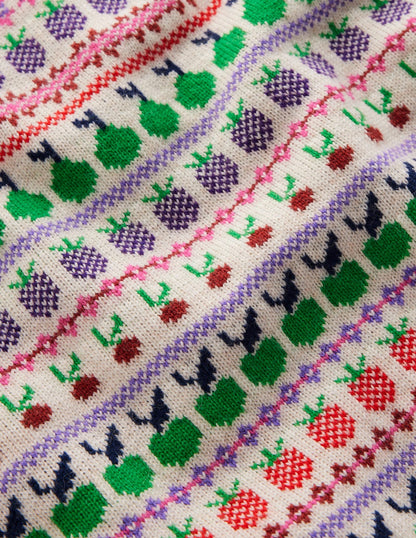 Débardeur Edie à motif jacquard-Écru chiné, fruit-7