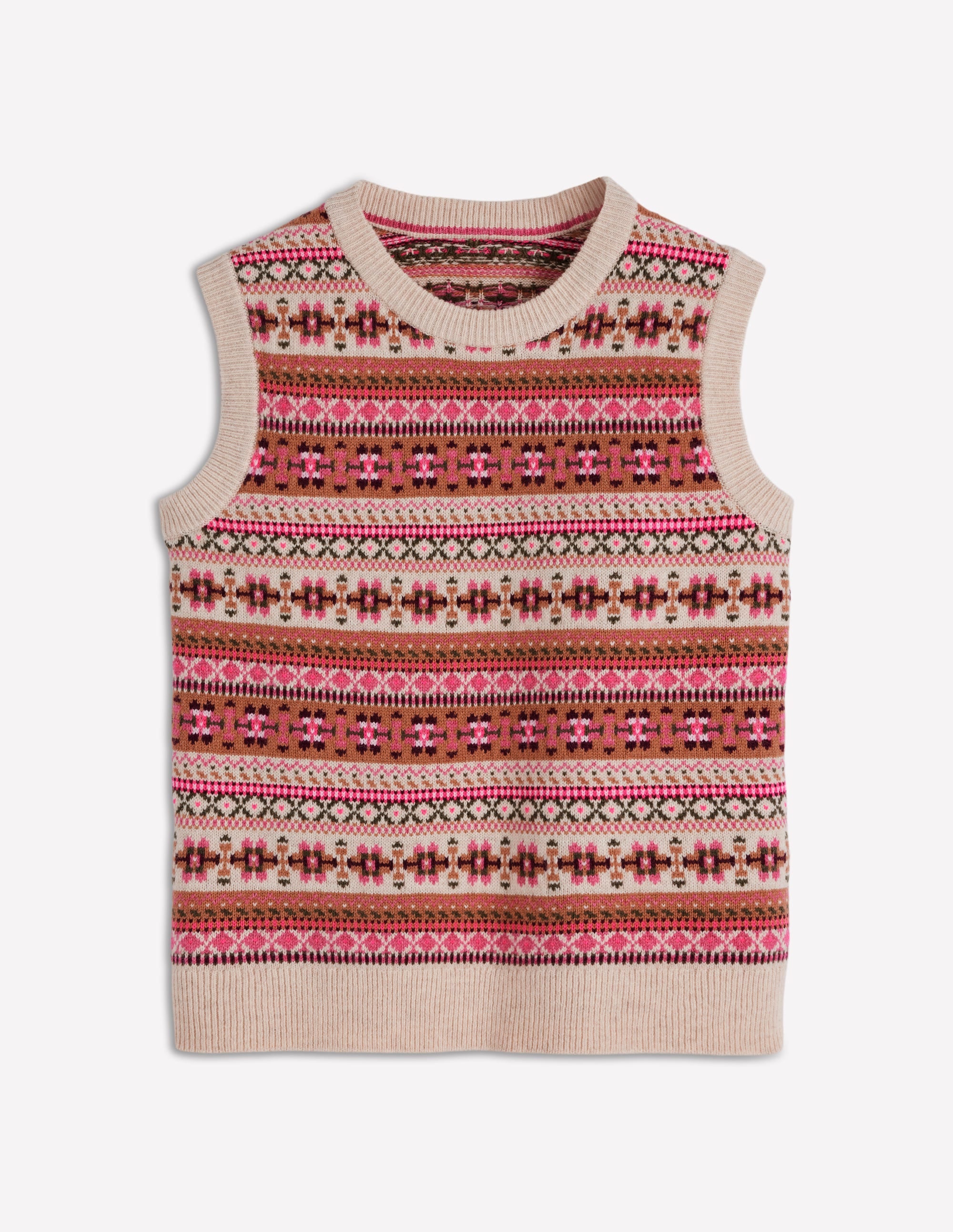 Edie Fair-Isle-Top-Rosa Klassisches Fair-Isle - Image 6