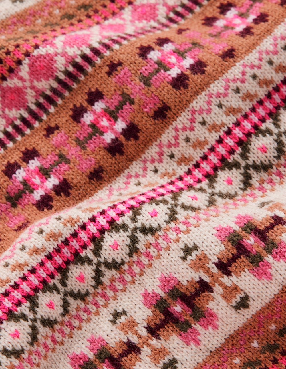 Edie Fair-Isle-Top-Rosa Klassisches Fair-Isle - Image 7
