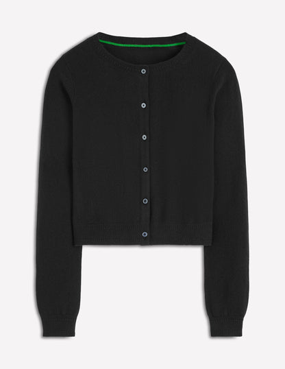 Eva Verkürzte Strickjacke aus Kaschmir-Schwarz-5