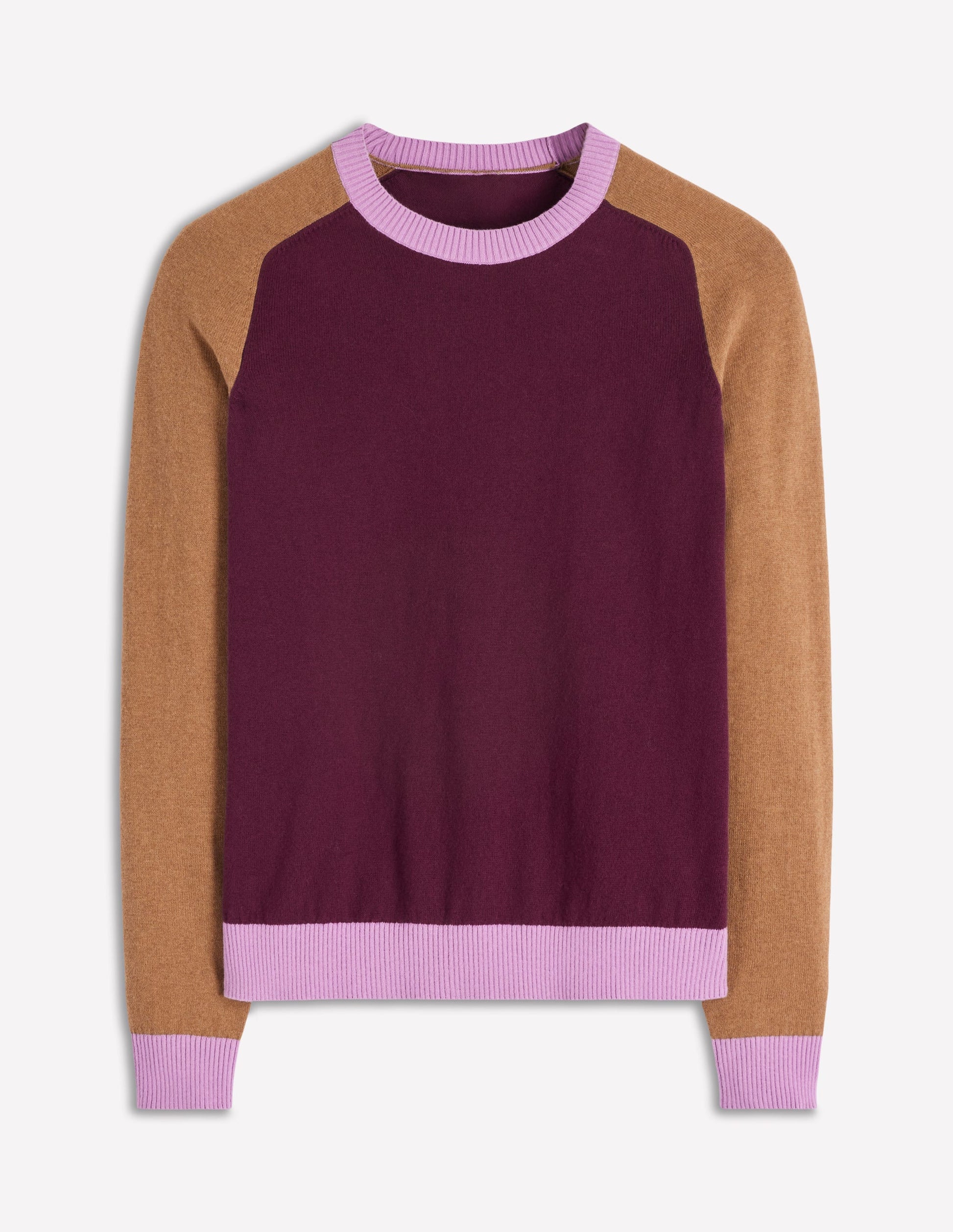 Pull Meg à manches raglan-Violet, colourblock-6