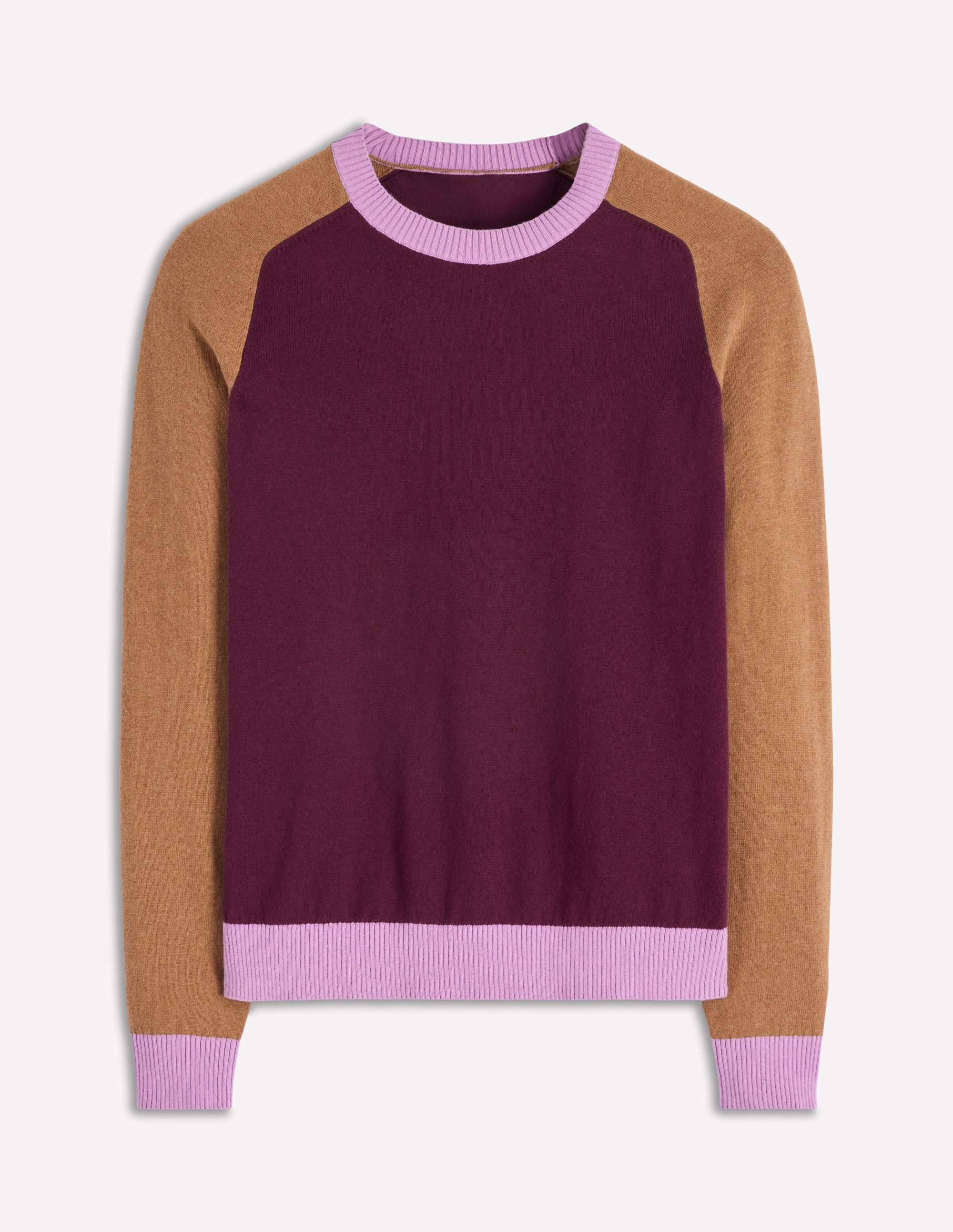 Meg Pullover mit Raglanärmeln-Pflaumenmarmelade, Blockfarben - Image 6