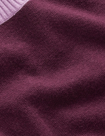 Pull Meg à manches raglan-Violet, colourblock-7