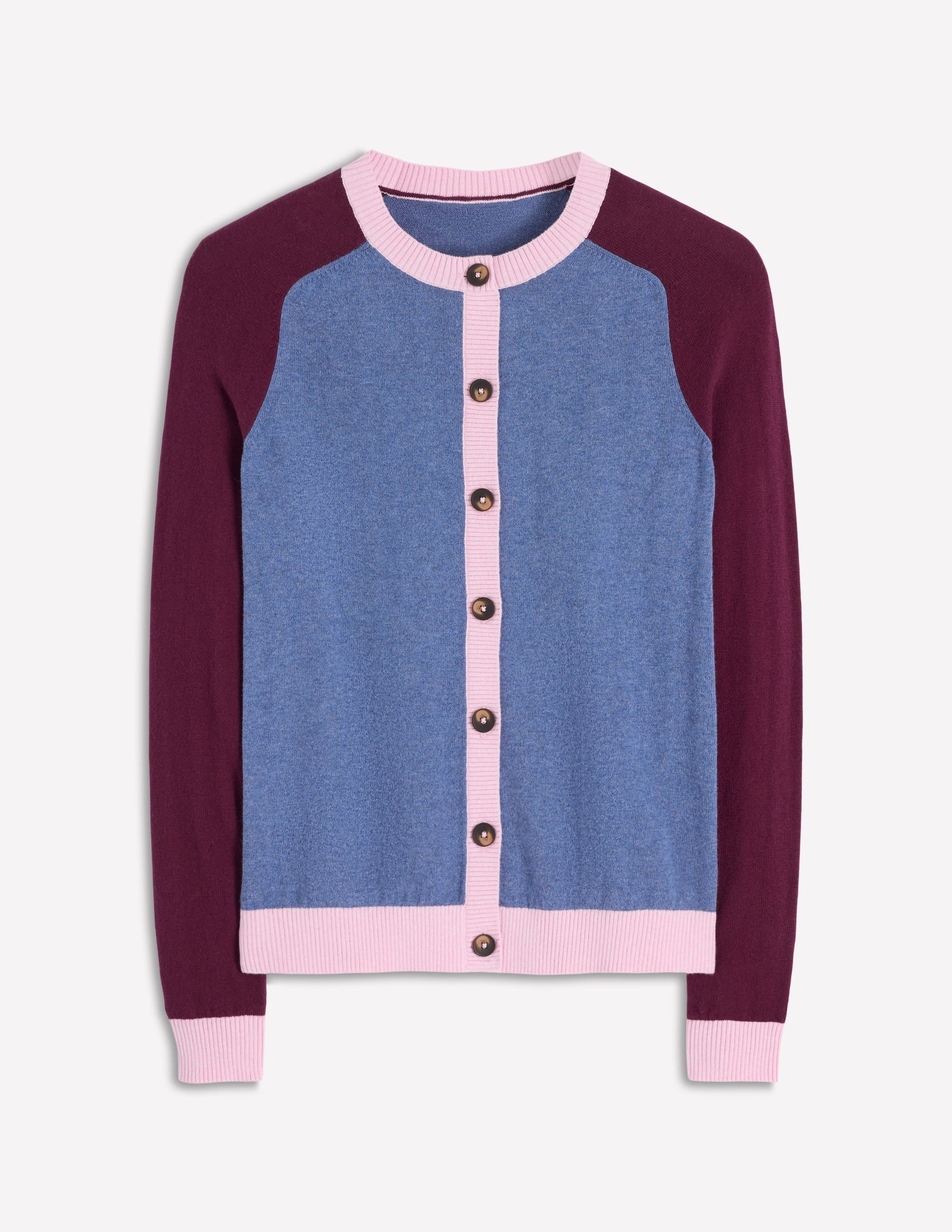 Cardigan Meg à manches raglan-Bleu port, colourblock - Image 5