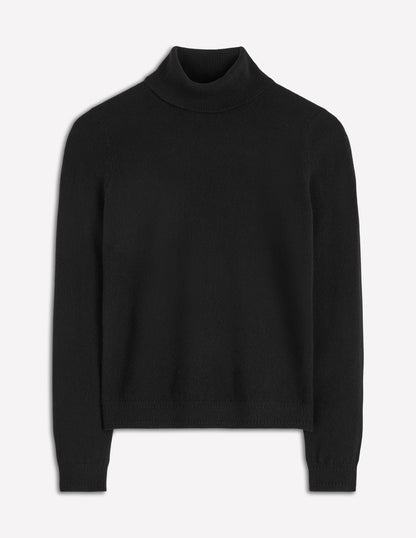 Pull Eva à col roulé en cachemire-Noir-5