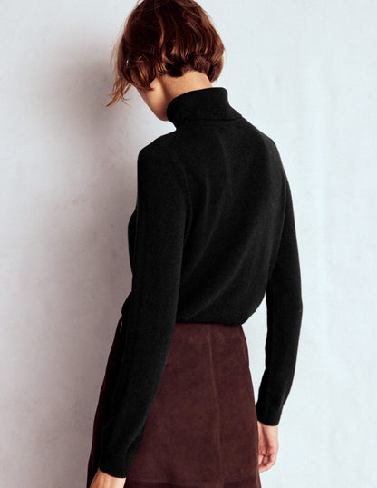 Pull Eva à col roulé en cachemire-Noir-3