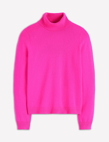 Eva Kaschmir-Rollkragenpullover-Farbenfrohes Stiefmütterchen-5