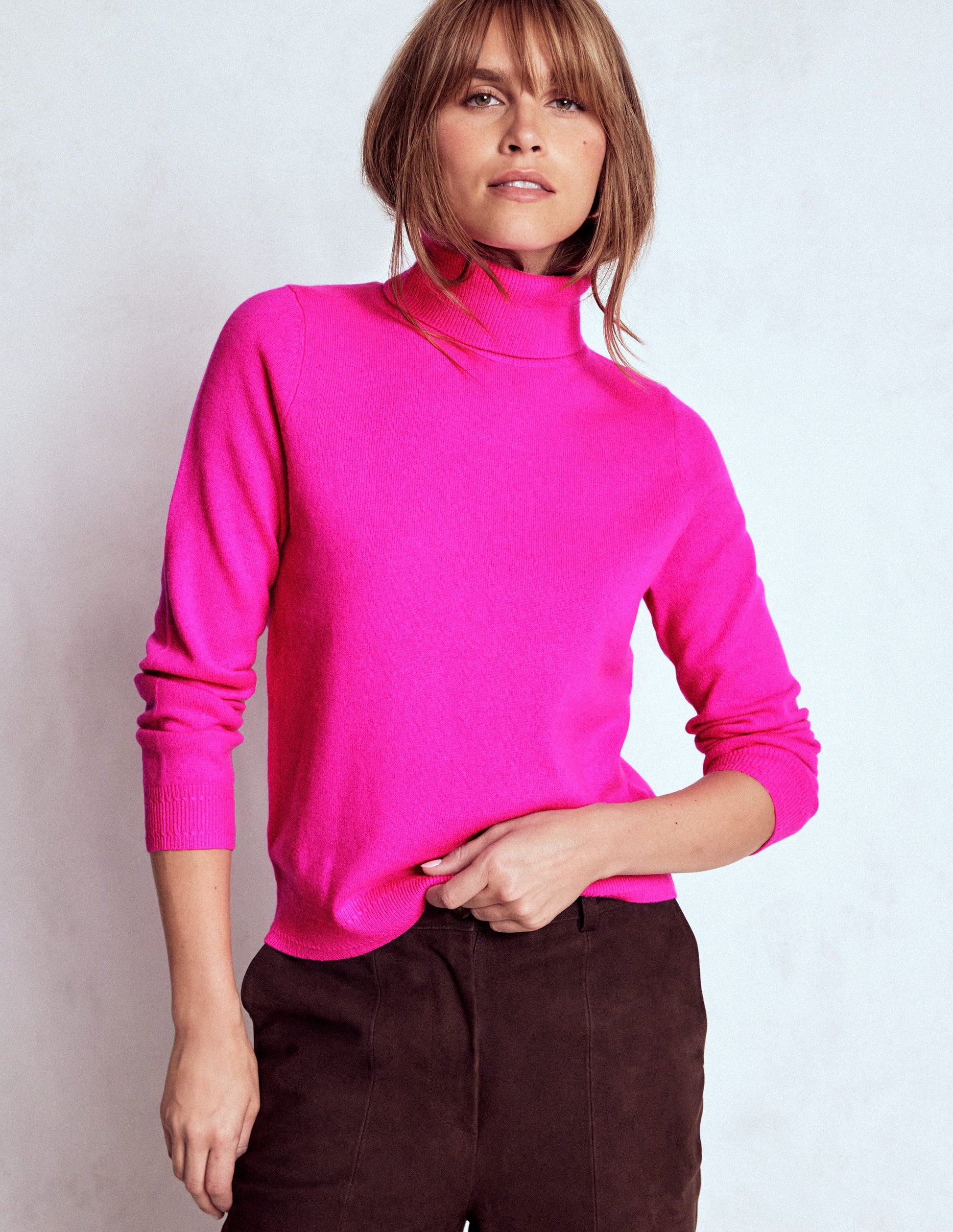 Eva Kaschmir-Rollkragenpullover-Farbenfrohes Stiefmütterchen-2