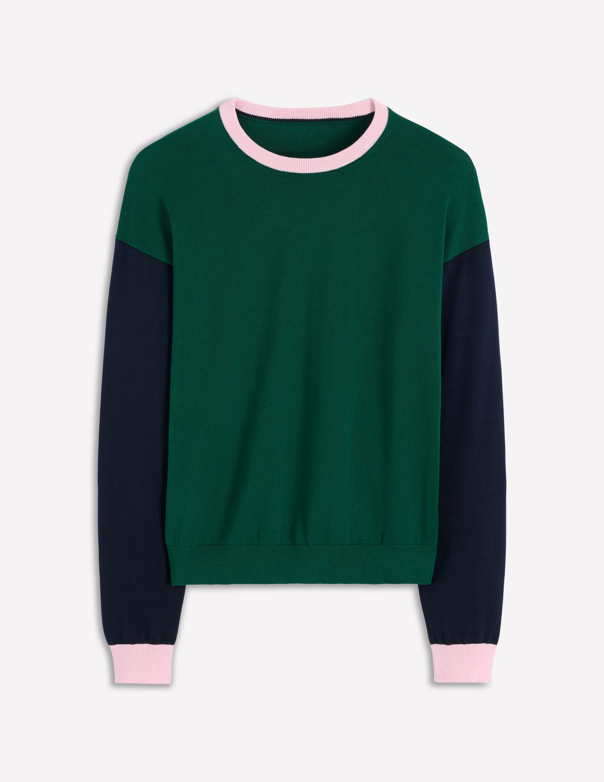 Pull décontracté Lara en coton-Émeraude nocturne, bleu marine-5