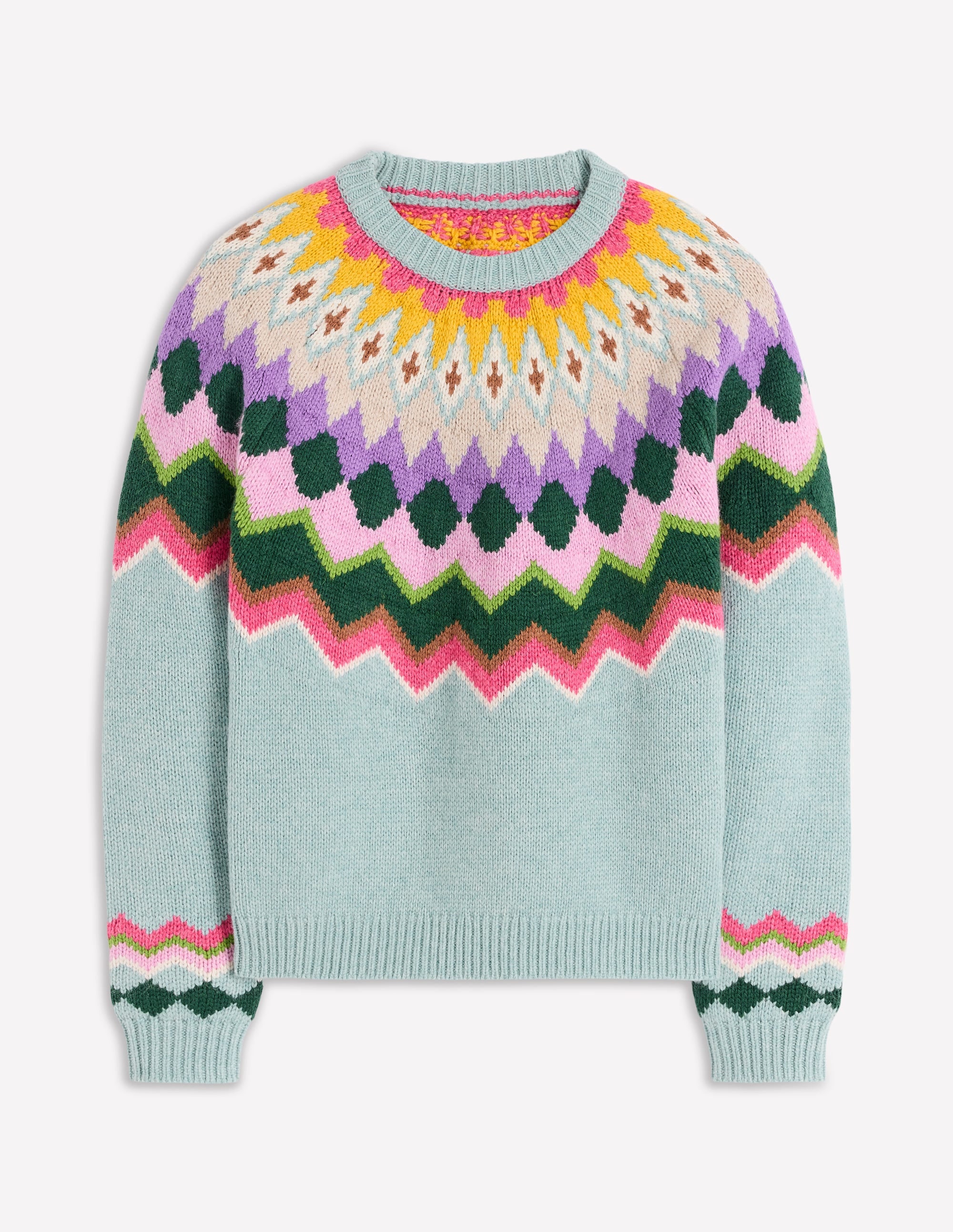 Eleanor Fair-Isle-Pullover-Turmalinblau Meliert - Image 8