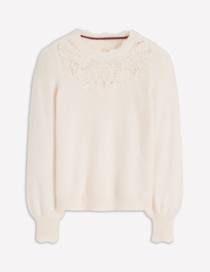 Flauschiger Pullover mit Stickerei-Corde-7