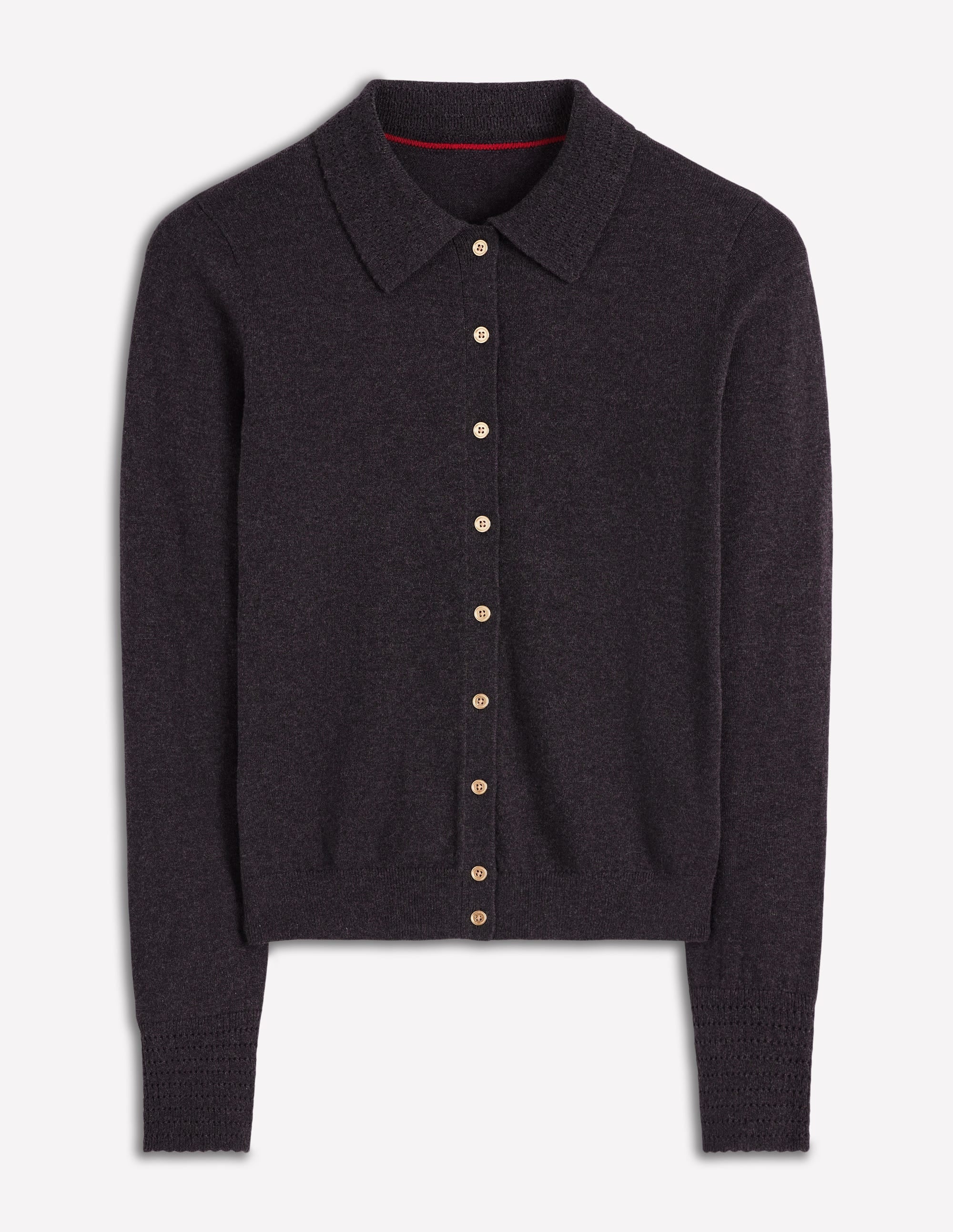 Briony Strickjacke mit Ziernähten-Anthrazit Melange - Image 6