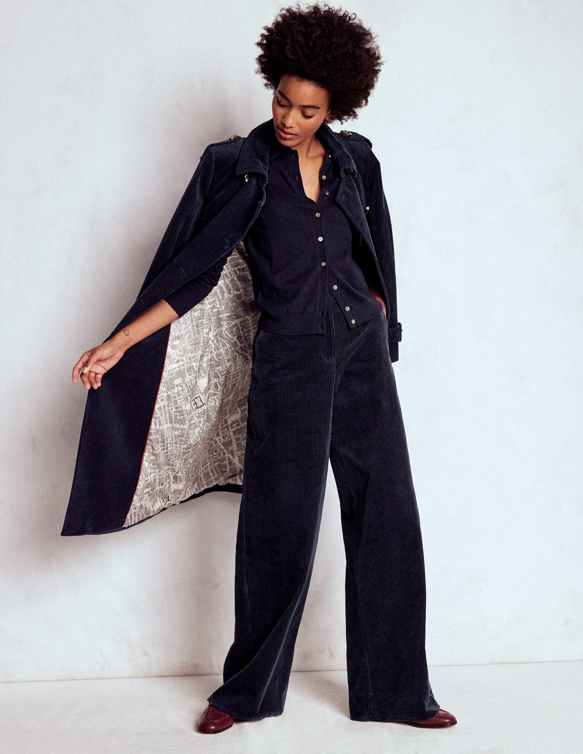Briony Strickjacke mit Ziernähten-Marineblau - Image 1
