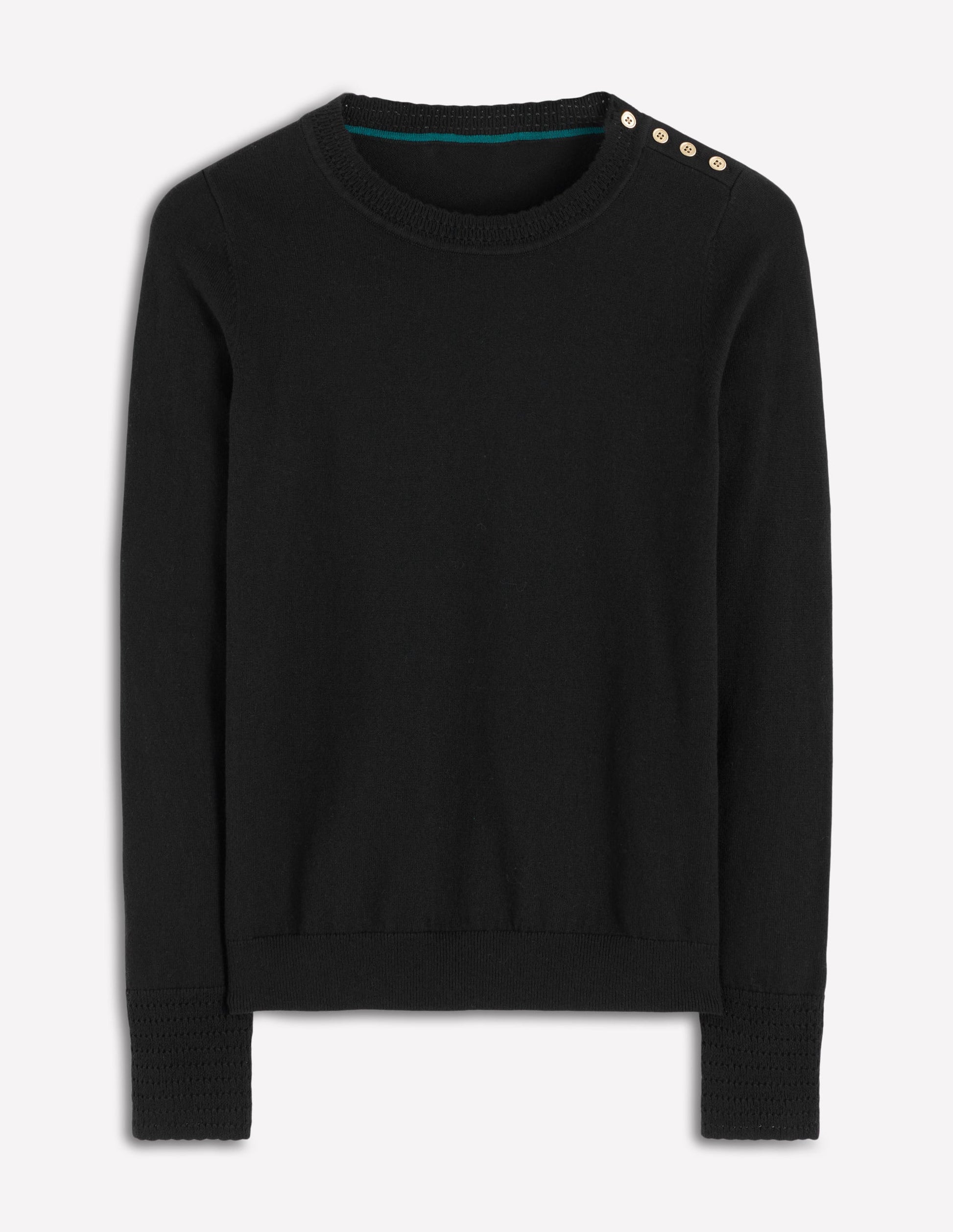 Pull Briony à détails cousus-Noir-5