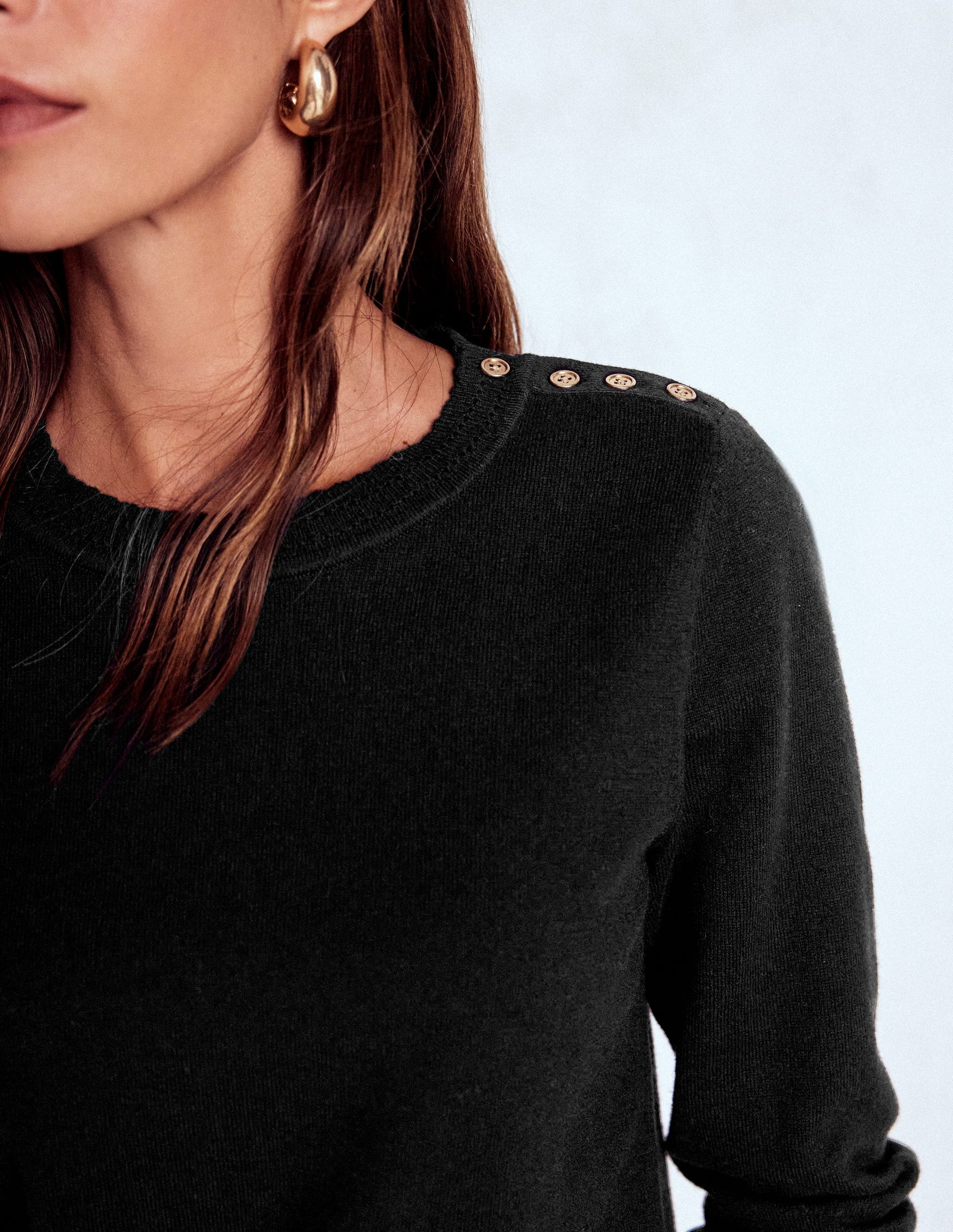 Pull Briony à détails cousus-Noir-2