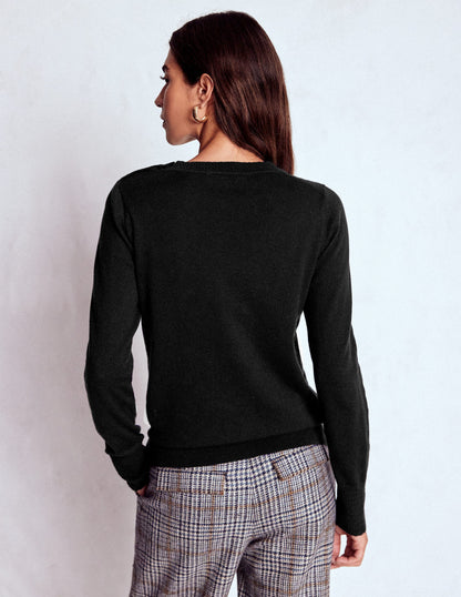 Pull Briony à détails cousus-Noir-3