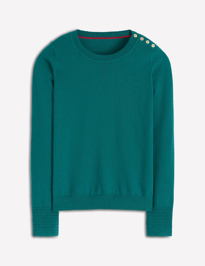 Briony Pullover mit Ziernähten-Entengrün-5