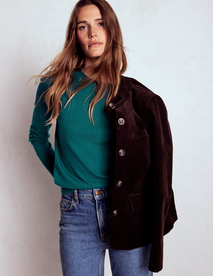 Briony Pullover mit Ziernähten-Entengrün