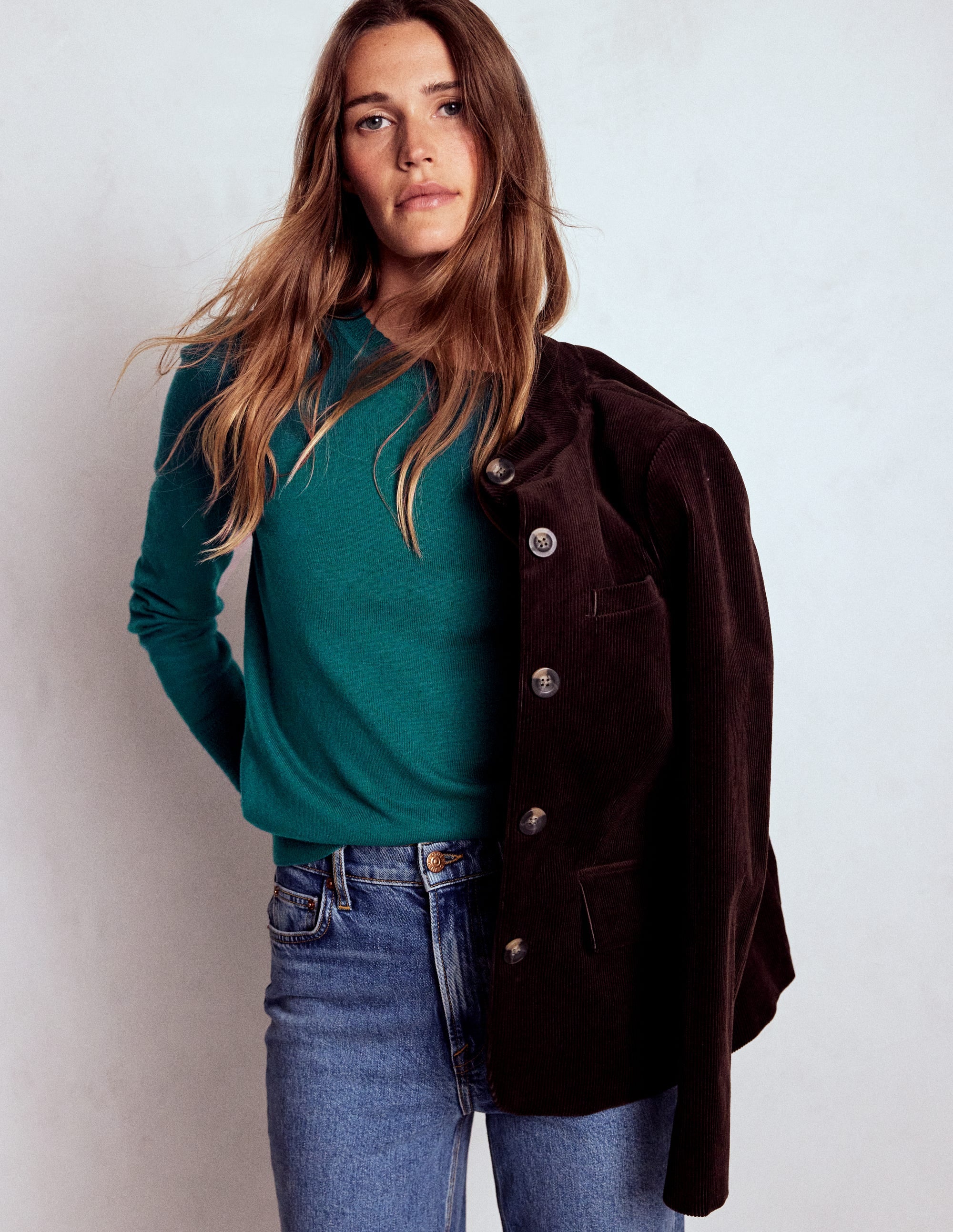 Briony Pullover mit Ziernähten-Entengrün - Image 1