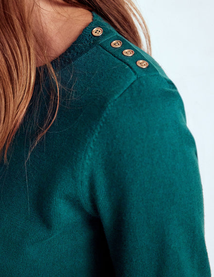 Briony Pullover mit Ziernähten-Entengrün