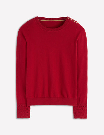 Briony Pullover mit Ziernähten-Rot Lakritz-5