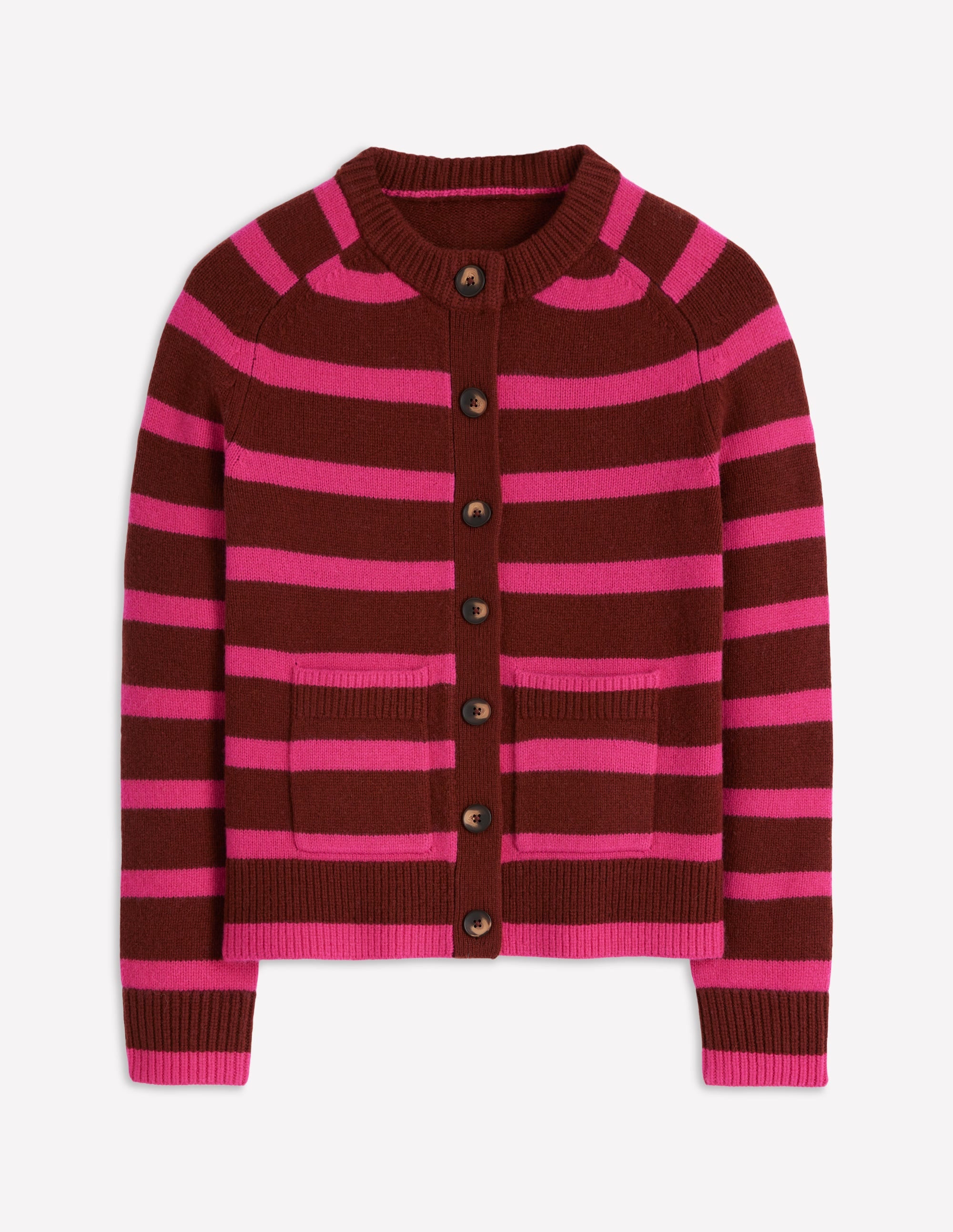 Marion Strickjacke aus Merinowolle-Umbra, Brillantpink - Image 6