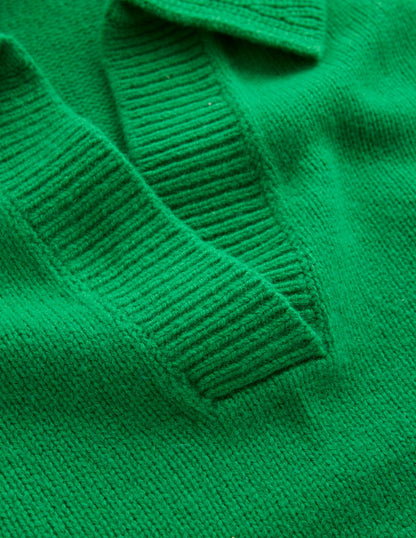 Marion Henley-Pullover aus Merinowolle-Grünes Tamburin-8
