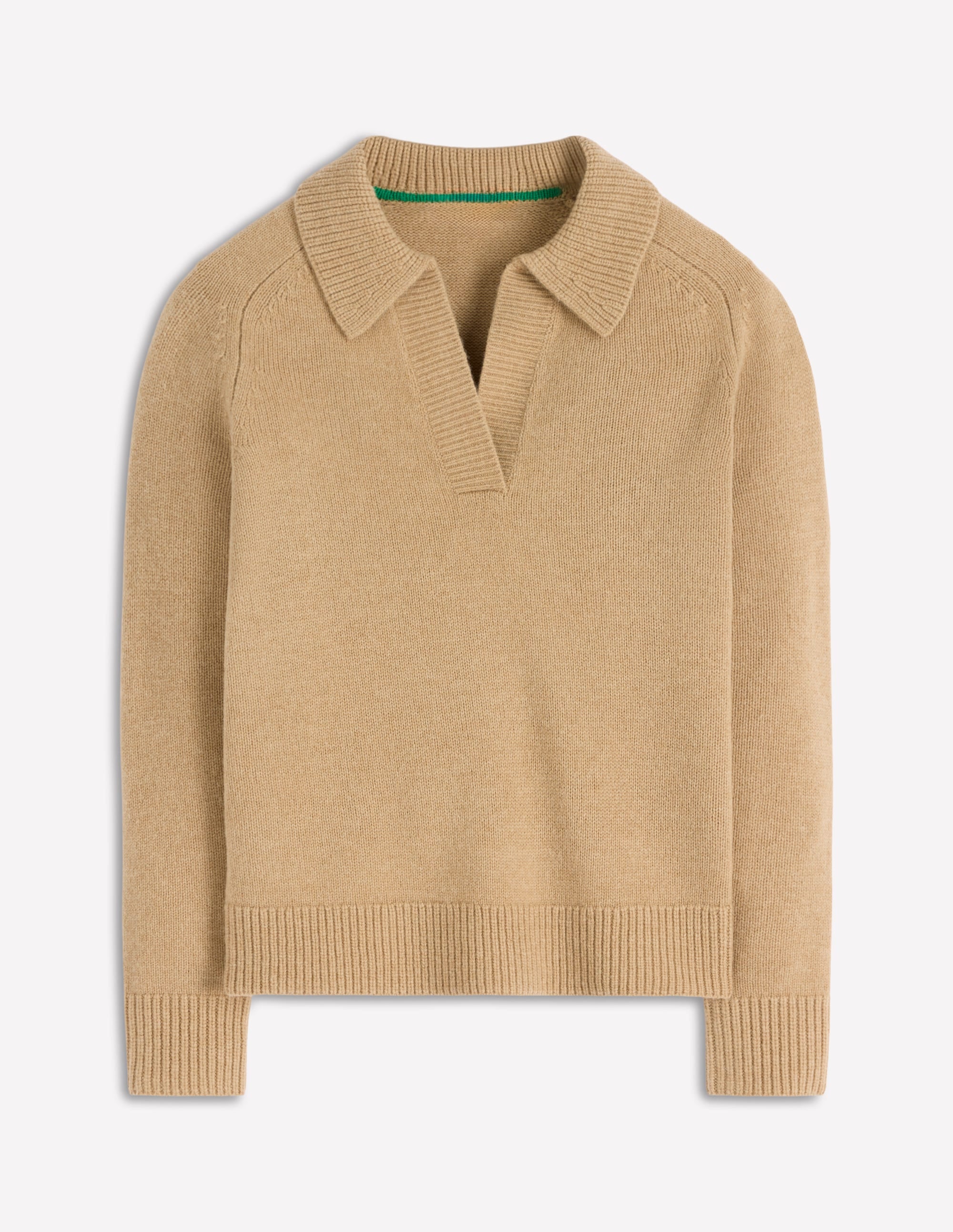Marion Henley-Pullover aus Merinowolle-Camel Meliert - Image 5