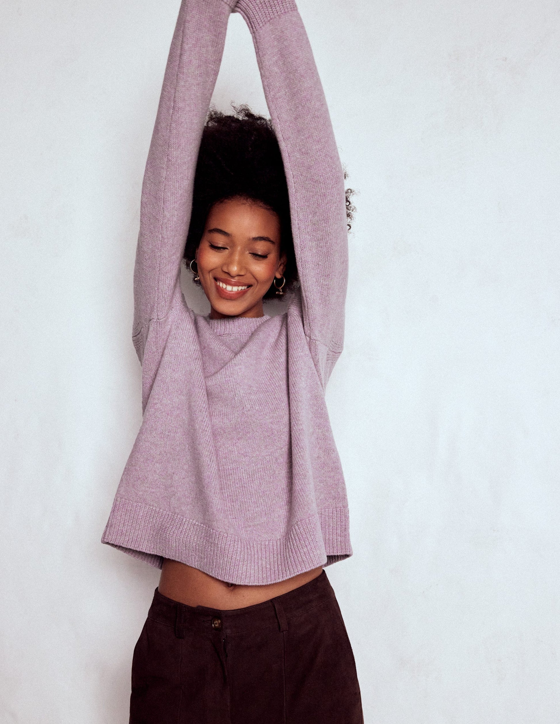 Marion Merino-Pullover-Kreideviolett Boden DE