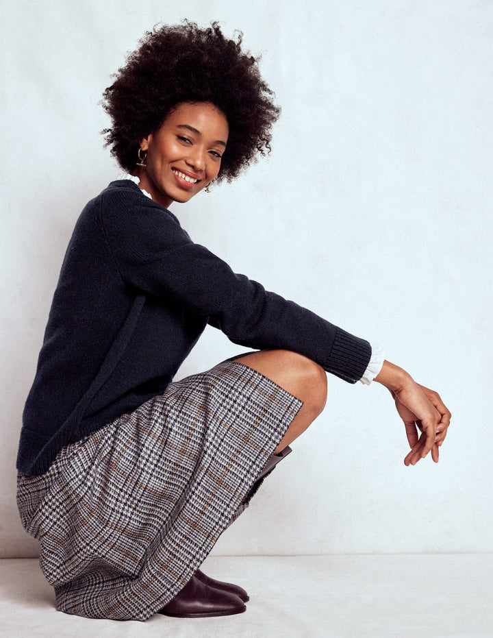 Pull Marion en laine mérinos-Bleu marine