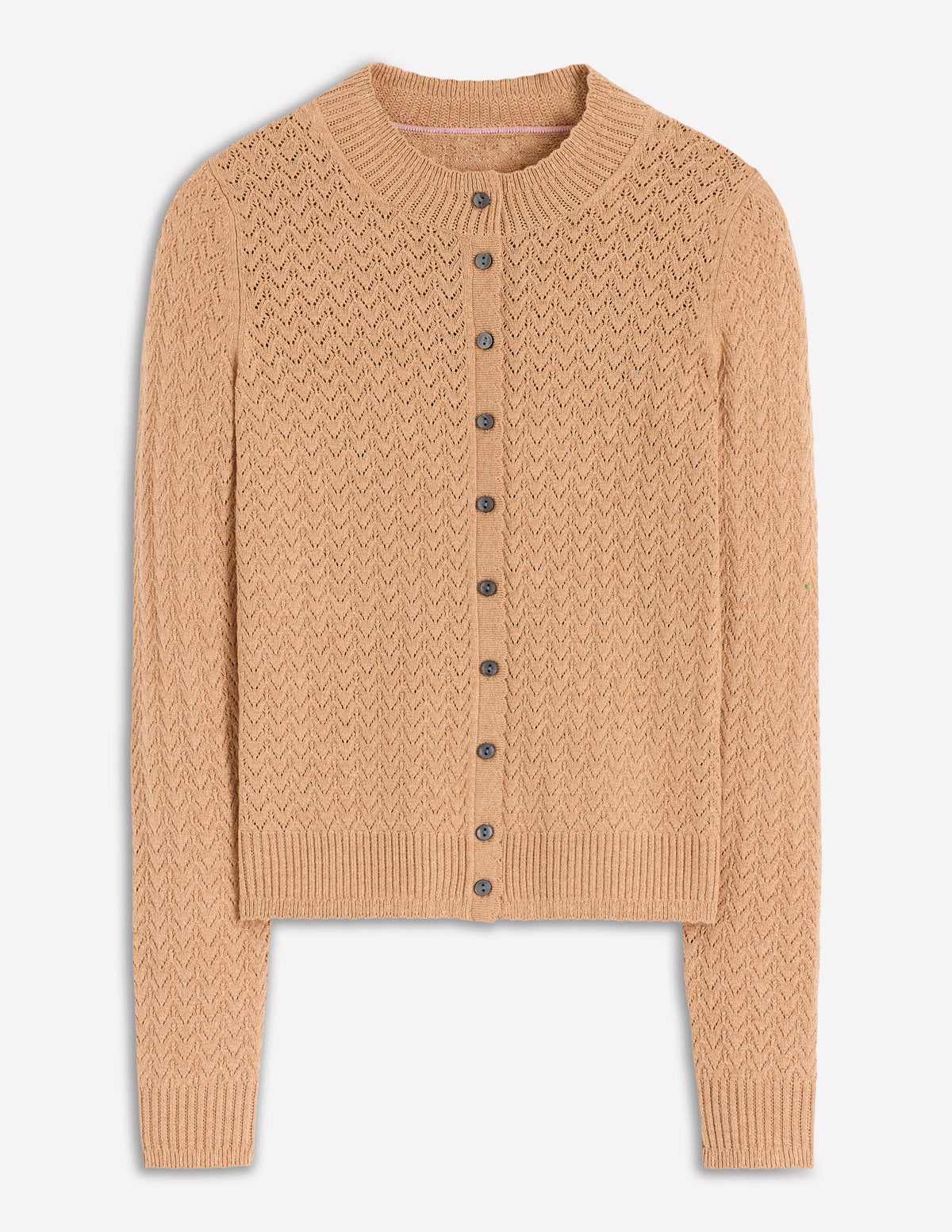 Diane Pointelle-Strickjacke-Camel Meliert - Image 5