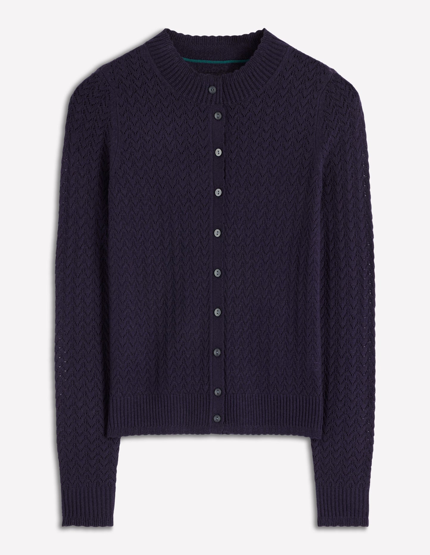 Diane Pointelle Cardigan-Navy