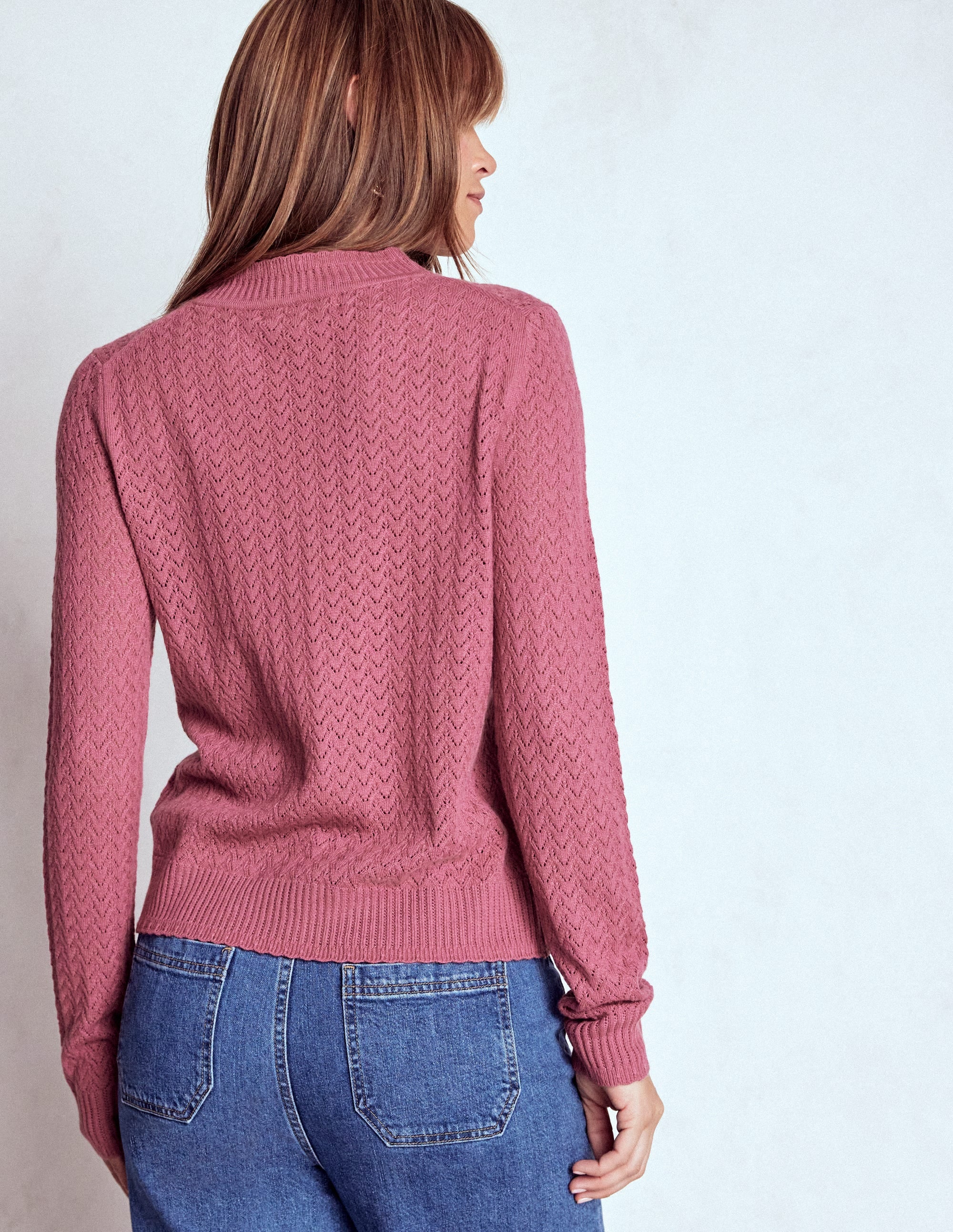 Diane Pointelle-Strickjacke-Rosa Heide - Image 3