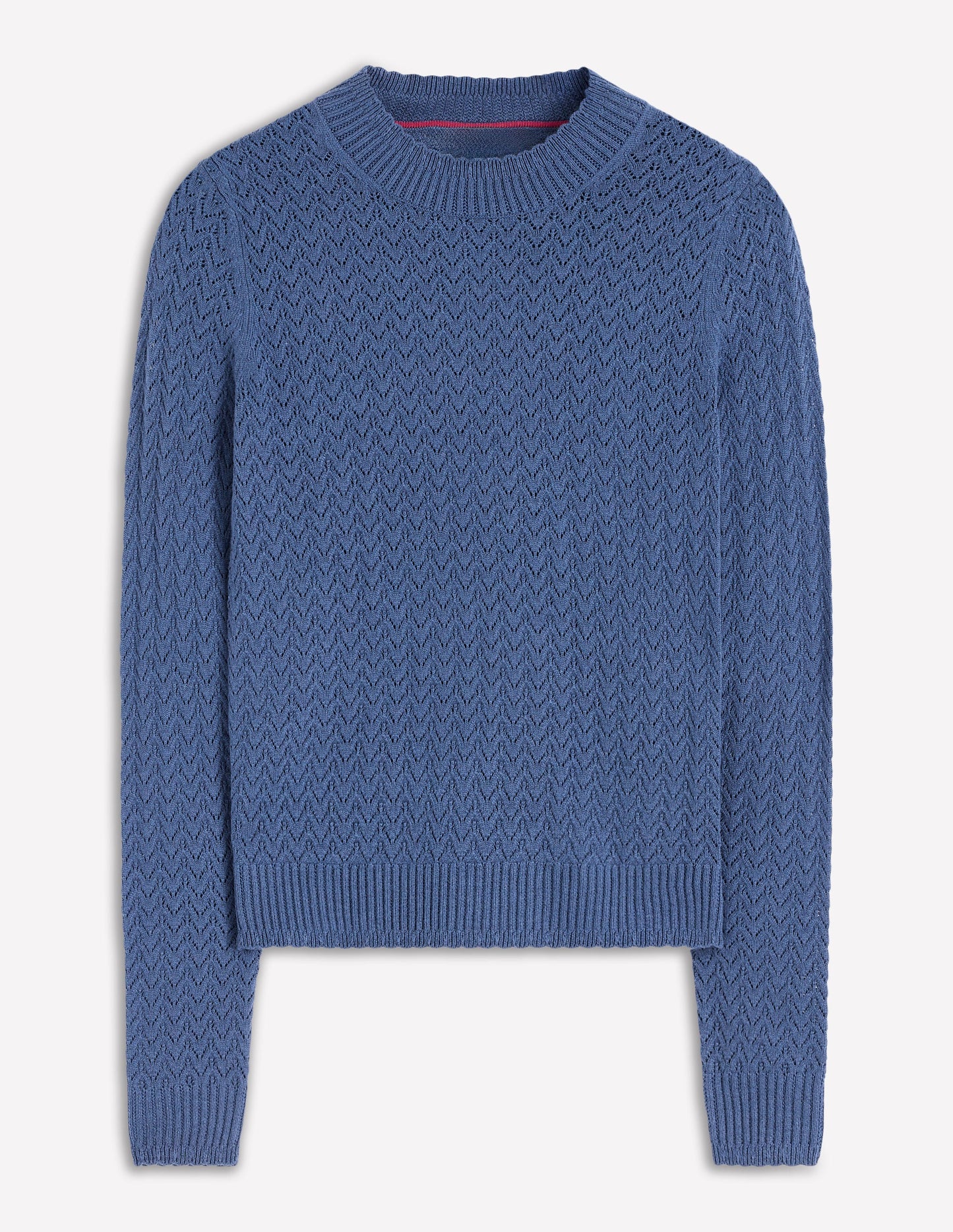 Diane Pointelle-Pullover-Denim-Blau