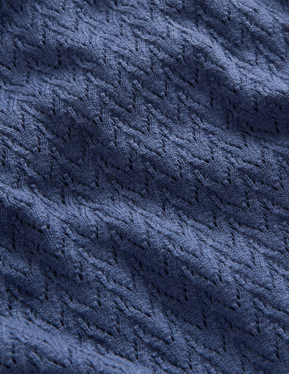 Diane Pointelle-Pullover-Denim-Blau-6