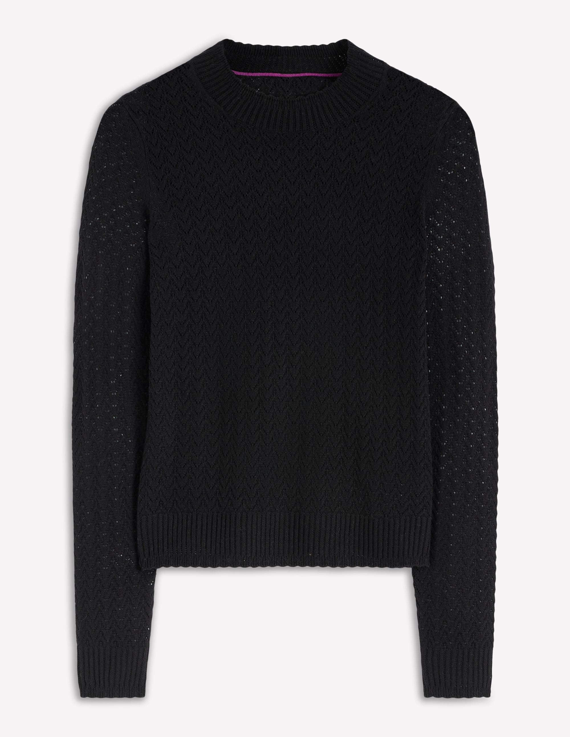 Diane Pointelle Jumper-Black - Image 5
