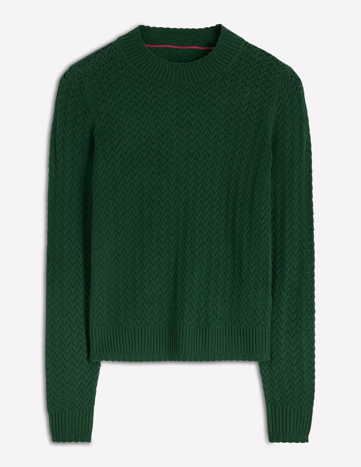 Pull Diane en pointelle-Vert chasseur